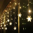 Светодиодный ная Гирлянда-занавес, гирлянда, сказочные огни, шнурок, рождественские украшения для дома, новогодние осветительные полосы
