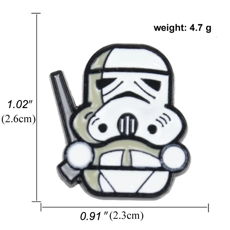 

Star Wars Marvel Avengers Brooch Baby Yoda White Knight Captain America Metal Cartoon Figure Brooch
