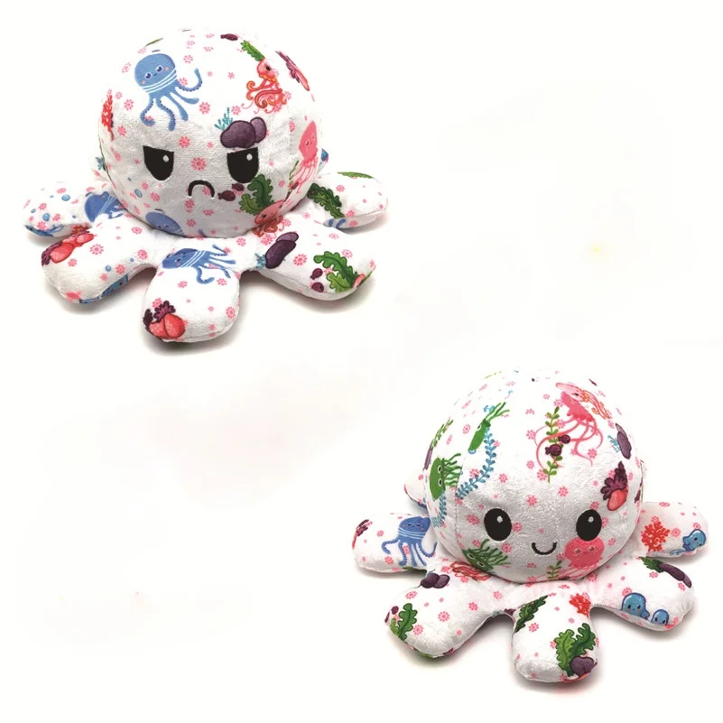 

New plush toy Halloween doll with two sides for Christmas ocean pattern cartoon
