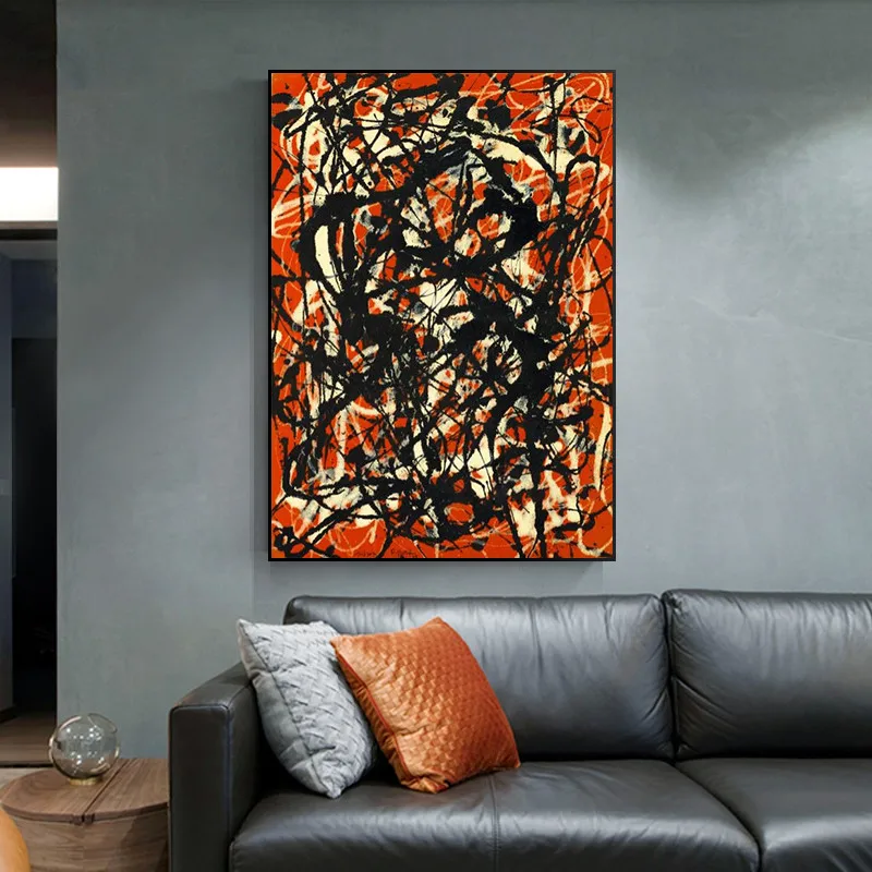 

Minimalism Abstract Red and Black Wall Art Canvas Painting Nordic Posters and Prints Wall Pictures for Living Home Decoration