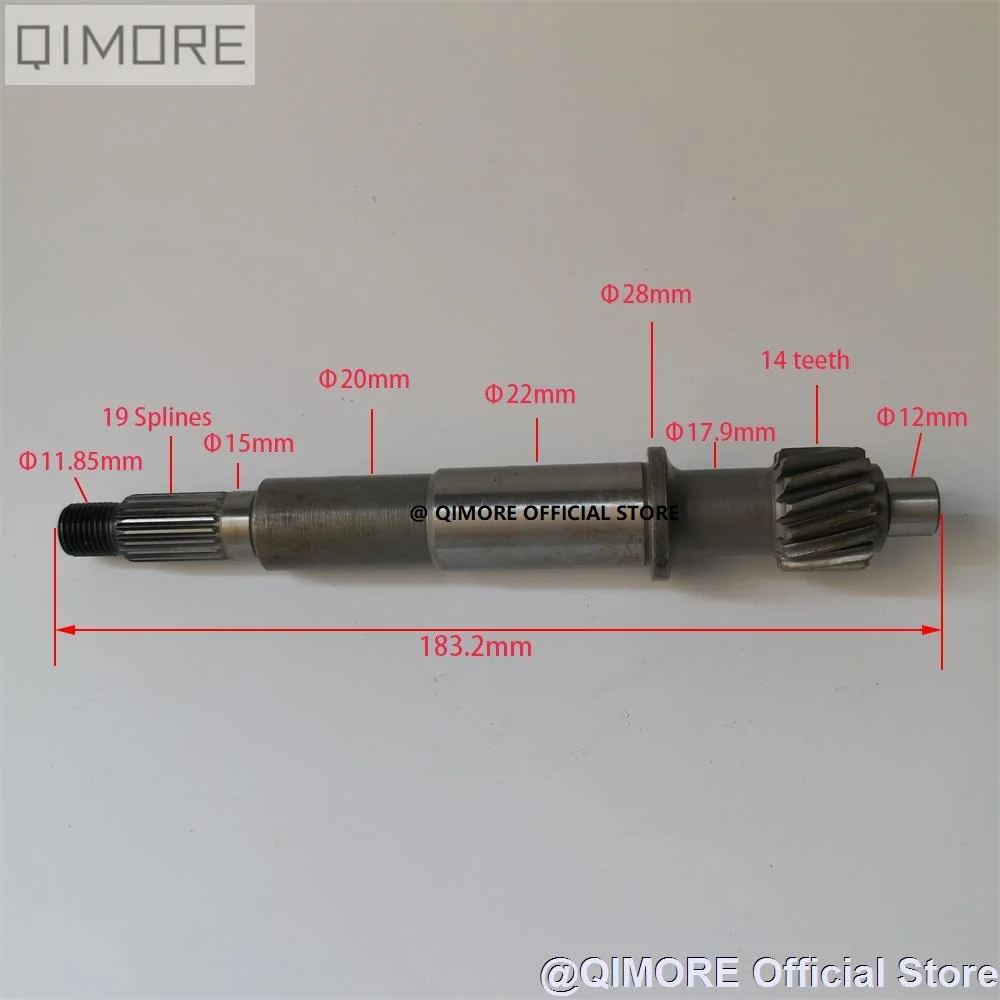 Входной вал коробки передач для мопеда CFMOTO CF250 CH250 CN250 172 мм|scooter transmission|scooter mopedshaft