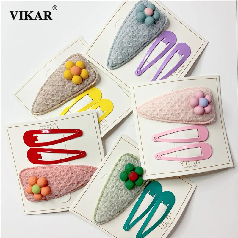 VIKAR 3 шт./компл. Женские Красочные заколки для волос с милыми рисунками из