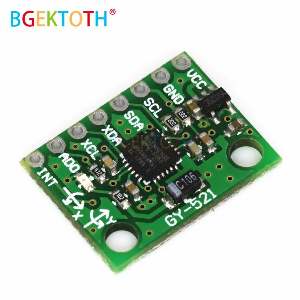 

IIC I2C GY-521 MPU6050 3-осевые аналоговые гироскопические Датчики + 3-осевой акселерометр для Arduno с контактами 3-5 в DC