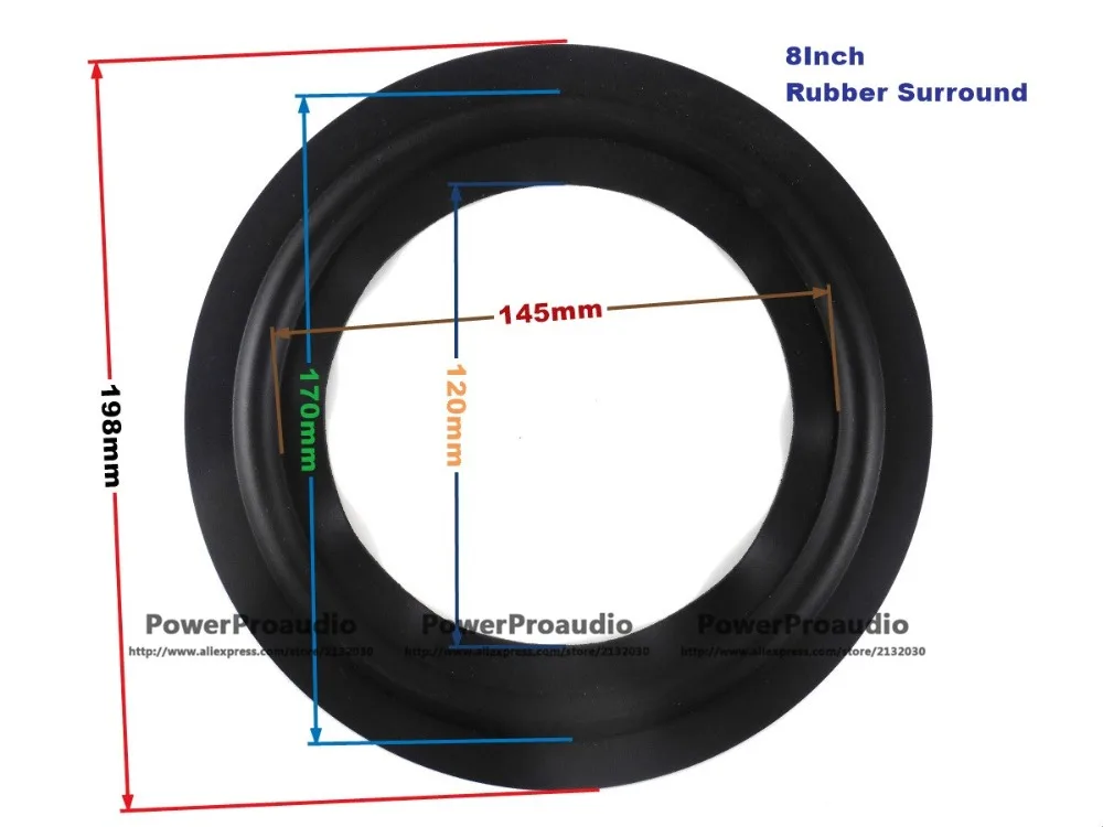 Резиновый объем динамика для TAN NOY 8-дюймовый