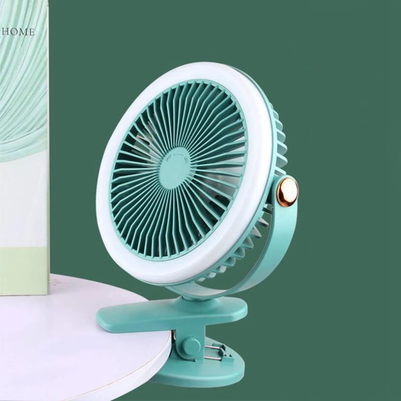 

Mini Desktop Clip Fan Rechargeable Air Fan 1200MAh Portable Cooling USB Fan 360 Degree Rotation USB Charging