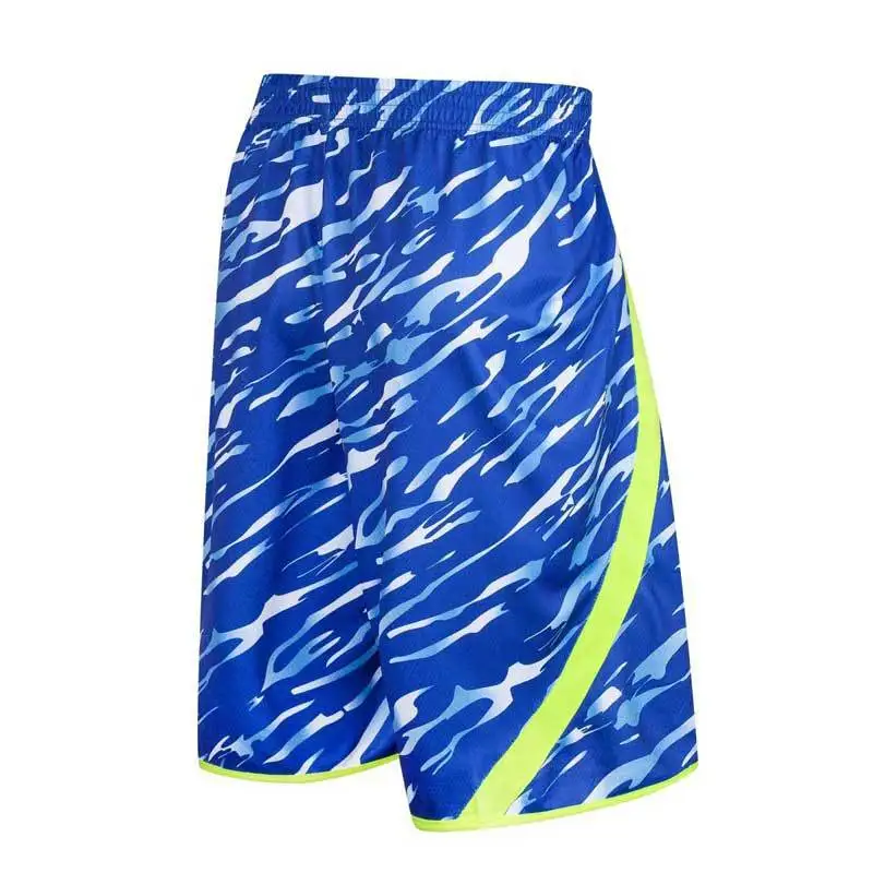 Свободные летние камуфляжные полосатые дышащие шорты до колена с карманами для