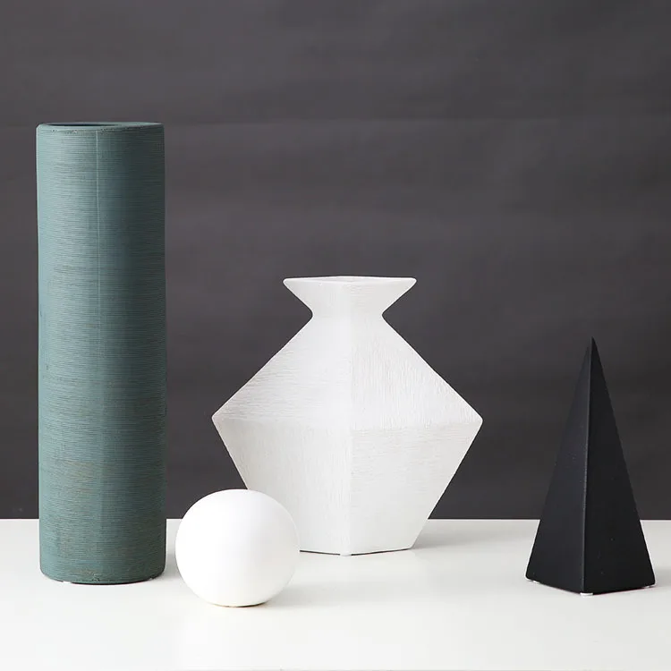 

Nordic Modern Vase Plant Creative Geometric Design Minimalist Flower Vase Office Bedroom Decoration Maison Home Decor DF50HP