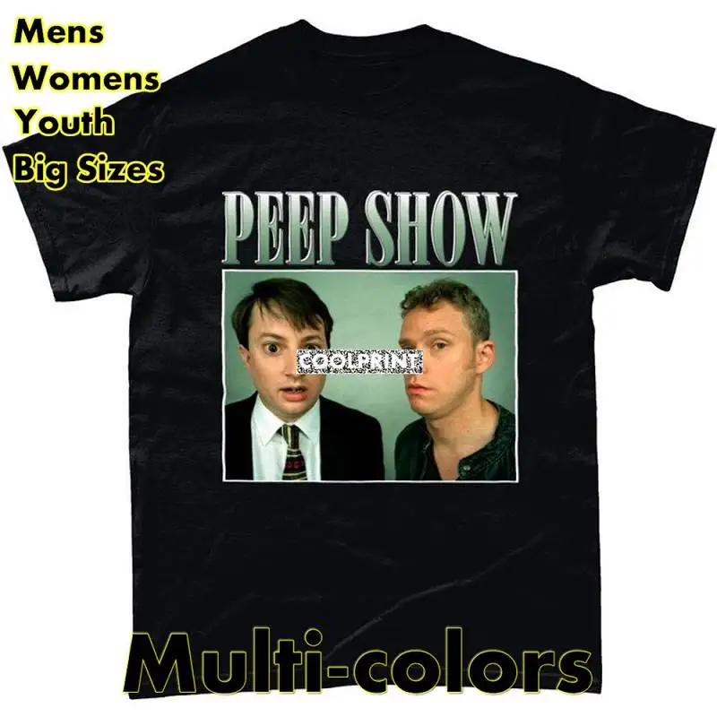 

Мужская футболка с коротким рукавом Peep Show, футболка в мягком стиле, мужские Модные Оригинальные футболки оверсайз с графическим принтом