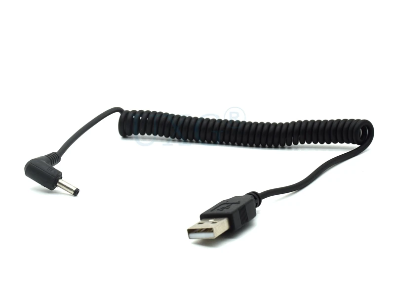 90 Угол PC USB папа к 5 В DC 3 мм x 1 35 баррель разъем Телескопический пружинный Кабель