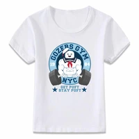kids clothes t shirt ghostbusters marshmallow man funny children t shirt for boys and girls toddler shirts tee