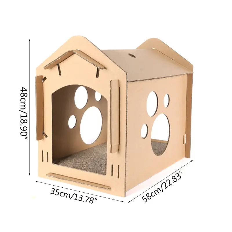 

Corrugated Paper Carton Box Cat Tickler Scratch Board Scratcher Cardboard Bed House Kitten Nest Pet Toys