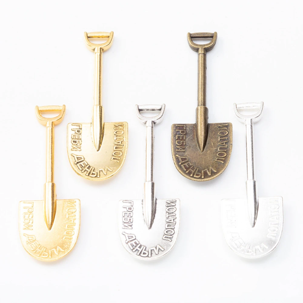 

10 шт. 16*45 мм Лопата амулеты из сплава металла, пять Цвет Совок Подвеска для изготовления ювелирных изделий DIY ручной работы