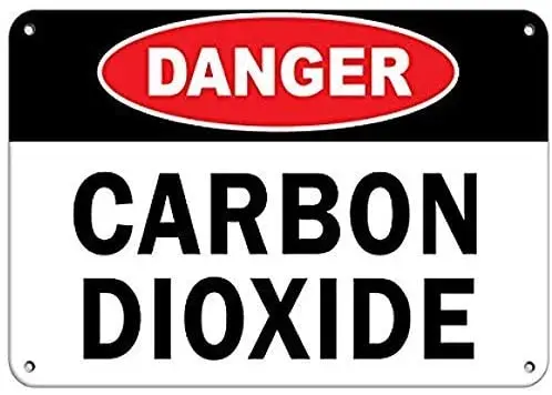 

Nonbrand Vintage Reproduction Sign 8" x 12",Danger Carbon Dioxide for House Cafe Restaurant Bar Metal Sign Wall Decor