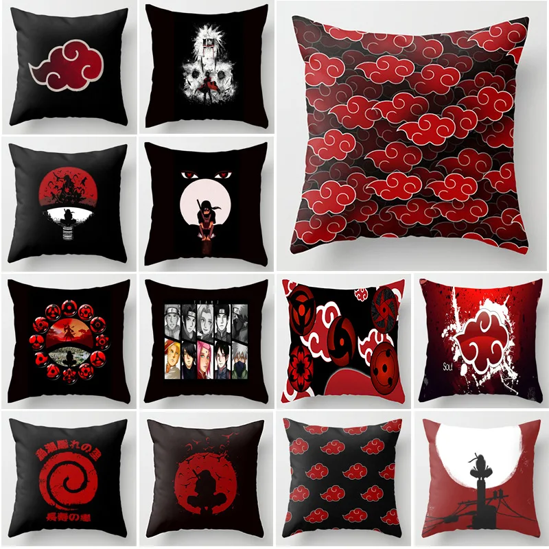 45 см Наволочки с аниме Наруто мультяшный Шаринган квадратная наволочка
