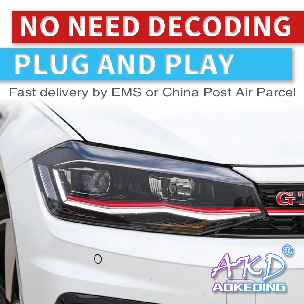 2 шт. автомобильный Стайлинг для VW Polo фары- Polo светодиодный фонарь DRL фара ближнего света дальнего света все светодиодный