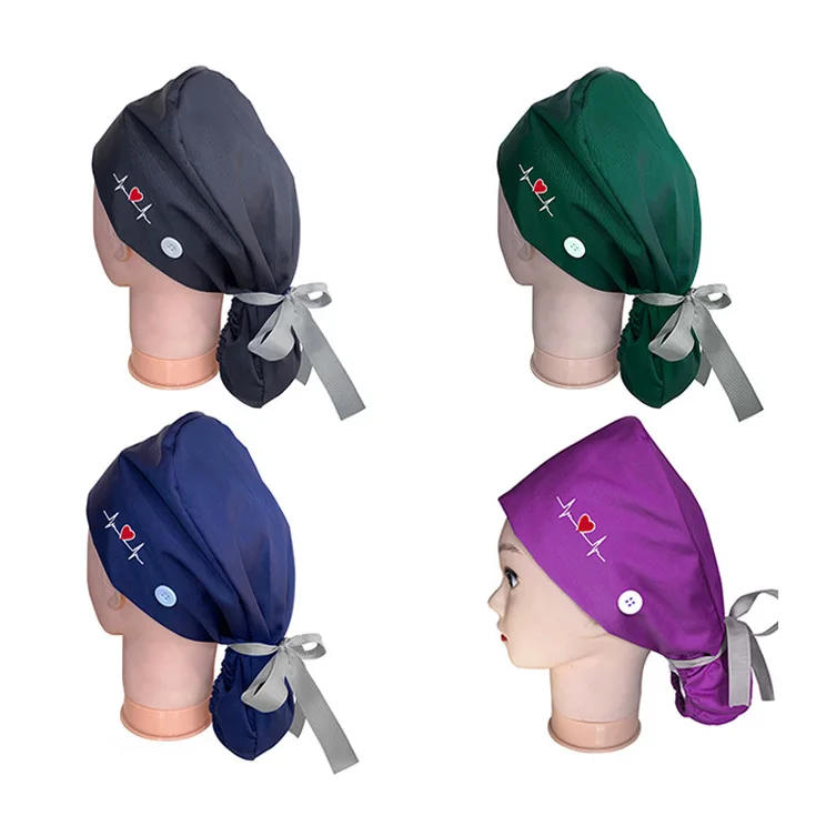 

Unisex Outdoors Work Hat for Home Worker Outdoor Sweet HatsFashion Breathable Scrub Cap Printed Button Work Hat Casual