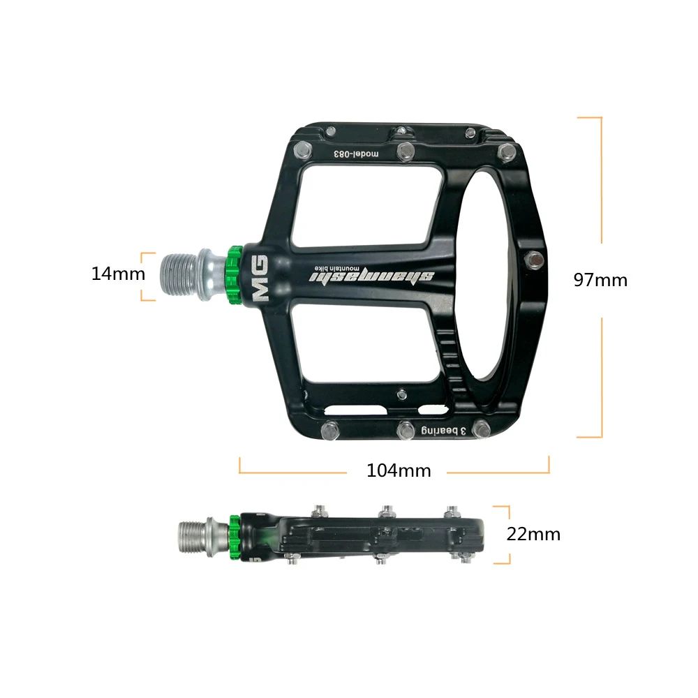 SHANMASHI 3 подшипника велосипедная педаль противоскользящая Ультралегкая CNC MTB