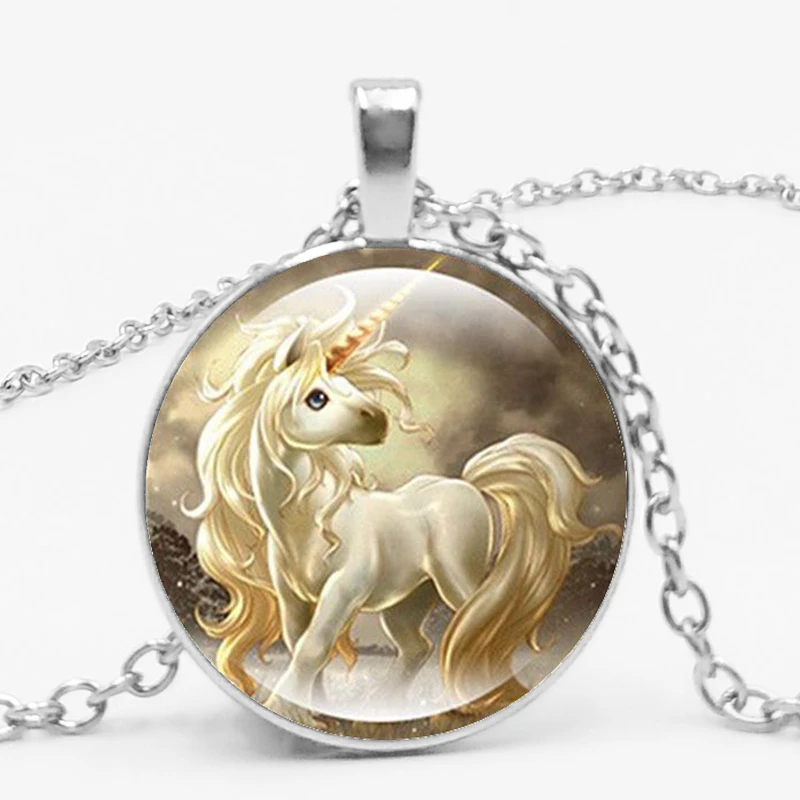 Модный бутик кулон ожерелье Лошадь Кулон стекло Ювелирные изделия Винтажный