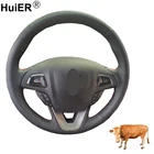 Рука шить чехол рулевого колеса автомобиля из коровьей кожи Обёрточная бумага для Линкольн МКС 2015-2019 MKZ 2013- 2020 MKZ Hybrid 2013-2019 MKX 2016-2018
