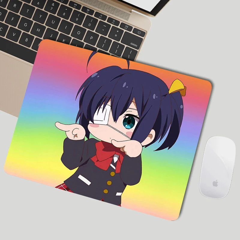 

Mousepad Gamer Rikka Takanashi Mats Pc Gamer Table Pads Anime Mouse Pad Gaming Keyboard Desk Mat Kawaii Accessories Small