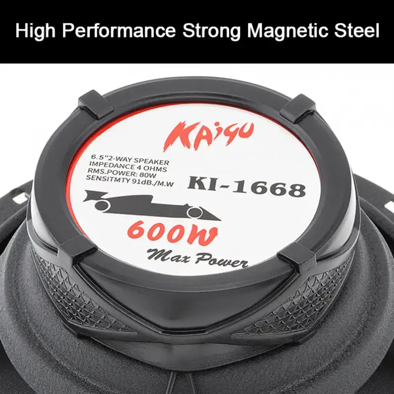 2 шт. 6 5 дюймов 600 Вт универсальных машин коаксиальный Динамик Авто Аудио Стерео