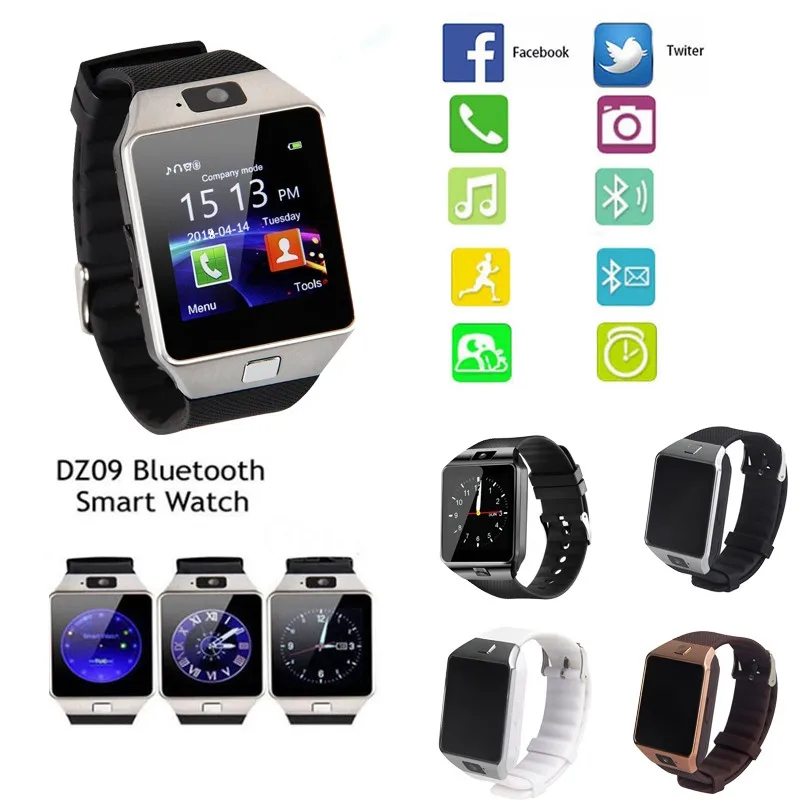 Спортивные Смарт-часы DZ09 фитнес-трекер Bluetooth Ответ Вызов (наручные часы с камерой