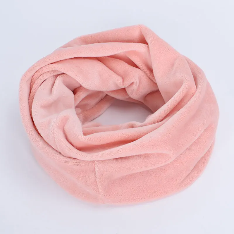 Pink Модный однотонный женский зимний шарф для мужчин и женщин, бархатный теплый шарф высокого качества для отдыха на открытом воздухе, осенний и зимний мягкий шарф - Цвет: Pink