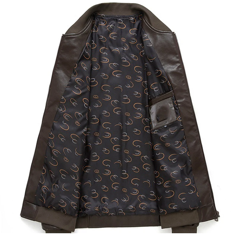 Куртка Szie 60 мужская из искусственной кожи модное пальто однотонная Повседневная