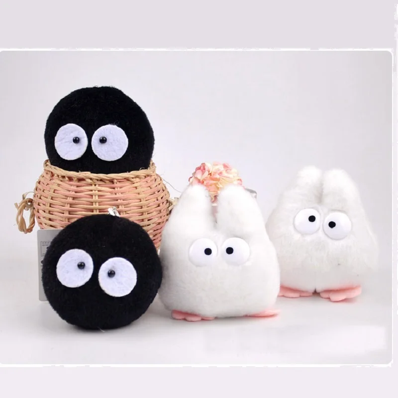 

Cute Soft Stuffed Plush Black White Toy 2 Style 4'' Japan Anime Fairydust Backpack Keychain Pendant Bag Kawaii Gift For Children