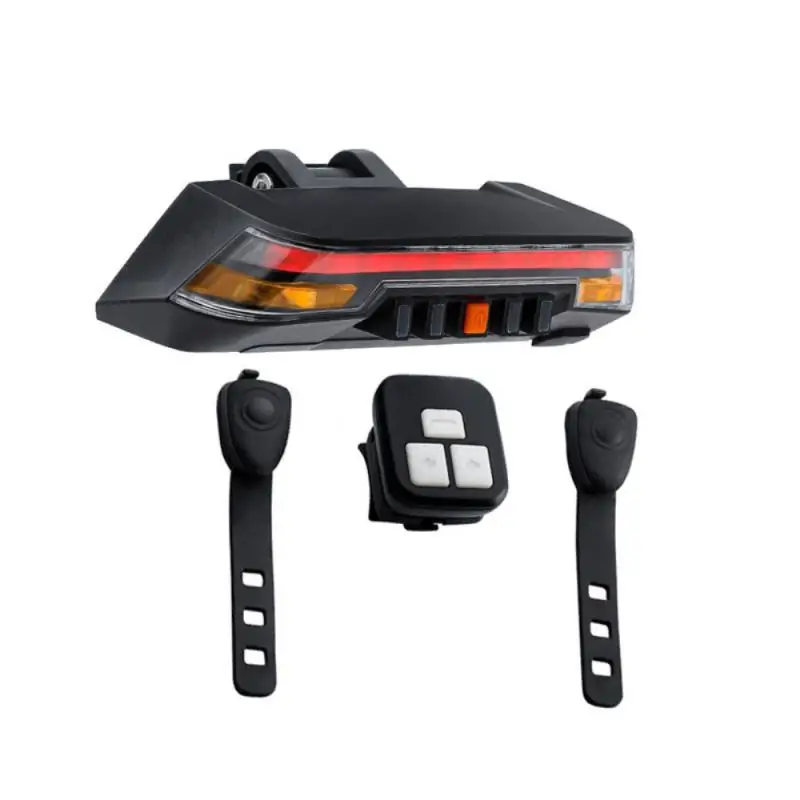 

2021 Smart Bicycle Light Bike Tail Lamp Wireless Remote Control Cycling Taillight With Electronic Bike Horn Set Lamp Accessories