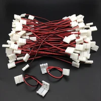 2pin 8mm led strip double head free soldering connector 8mm for 5050 5630 5730 single color led strip