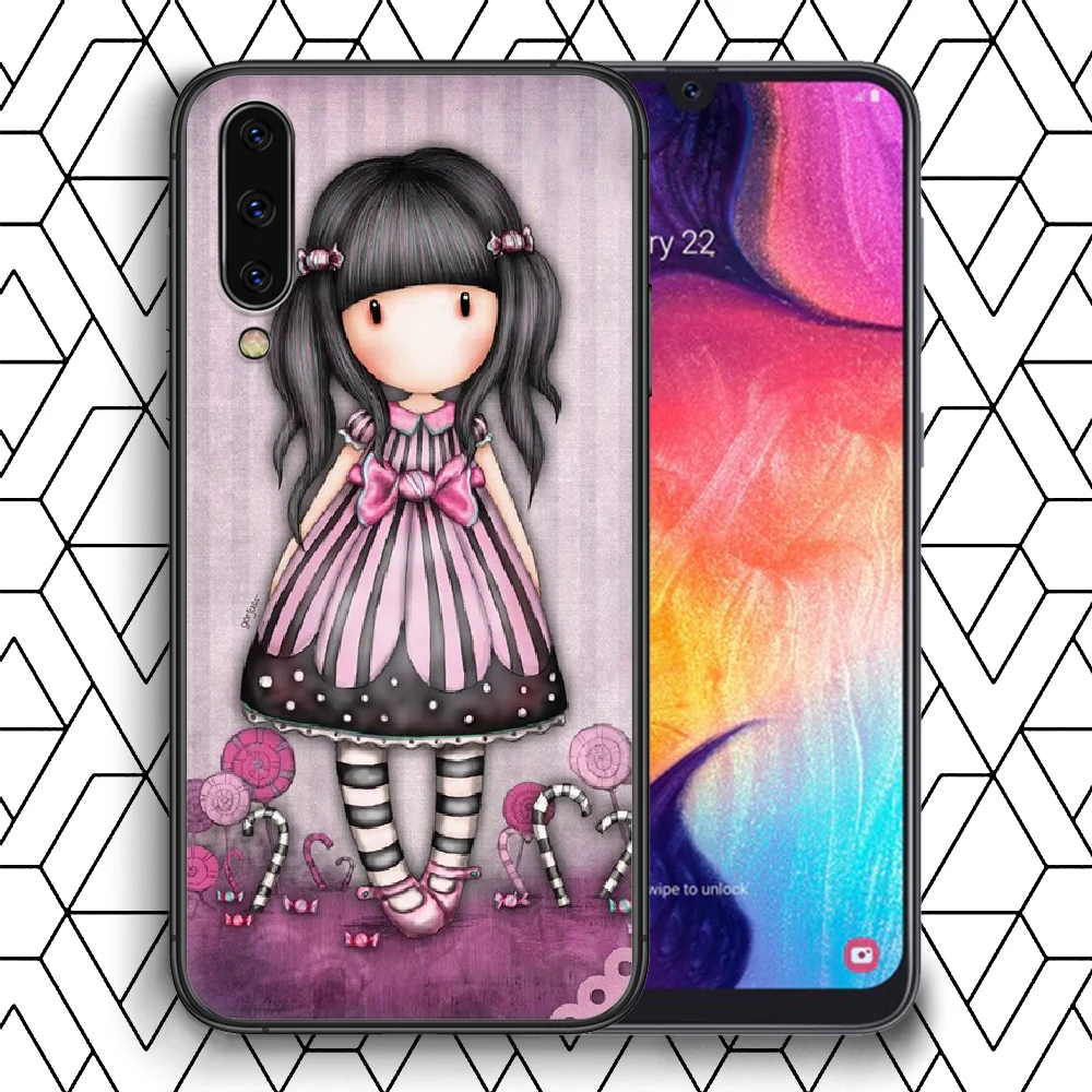 

Santoro Gorjuss Phone case For Samsung Galaxy A 3 5 7 8 10 20 20E 21S 30 30S 40 50 51 70 71 black funda pretty bumper tpu