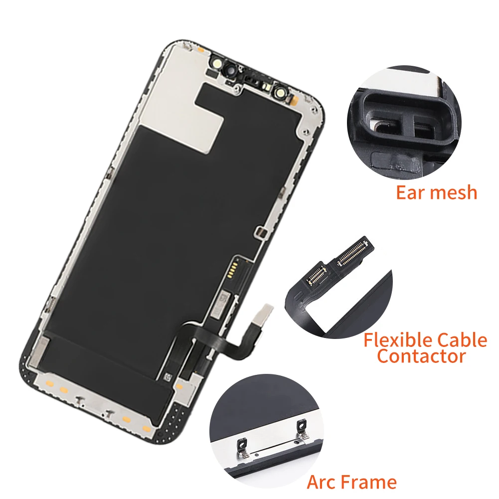 Pantalla LCD de repuesto para m&oacute;vil, montaje de digitalizador t&aacute;ctil, OLED, para iPhone 12 mini 12Pro 12 ProMax Pro-5