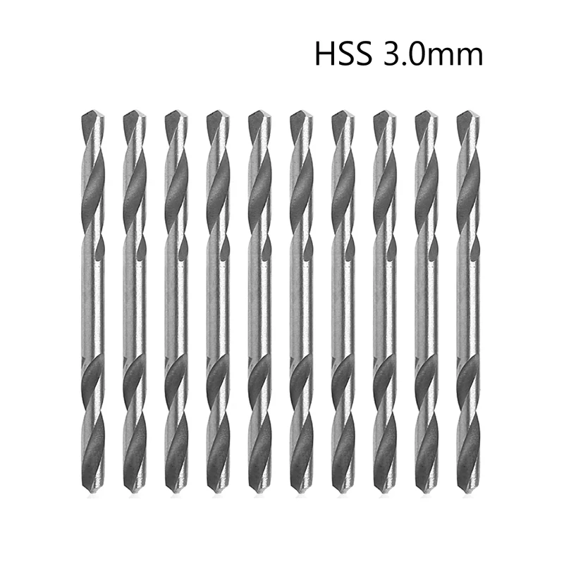 

2021 New 10Pcs 3mm HSS Double Ended Spiral Torsion Drill Tools Drills Set