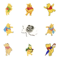 disney creative design lapel pin pooh play model acrylic resin cartoon cartoon funny accessories jewelry gifts for friends