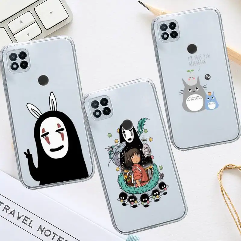 

Spirited Away Totoro Miyazaki Hayao Phone Case Transparent for Xiaomi redmi note 8 9 10 11 t lite pro ultra mix 4 k40