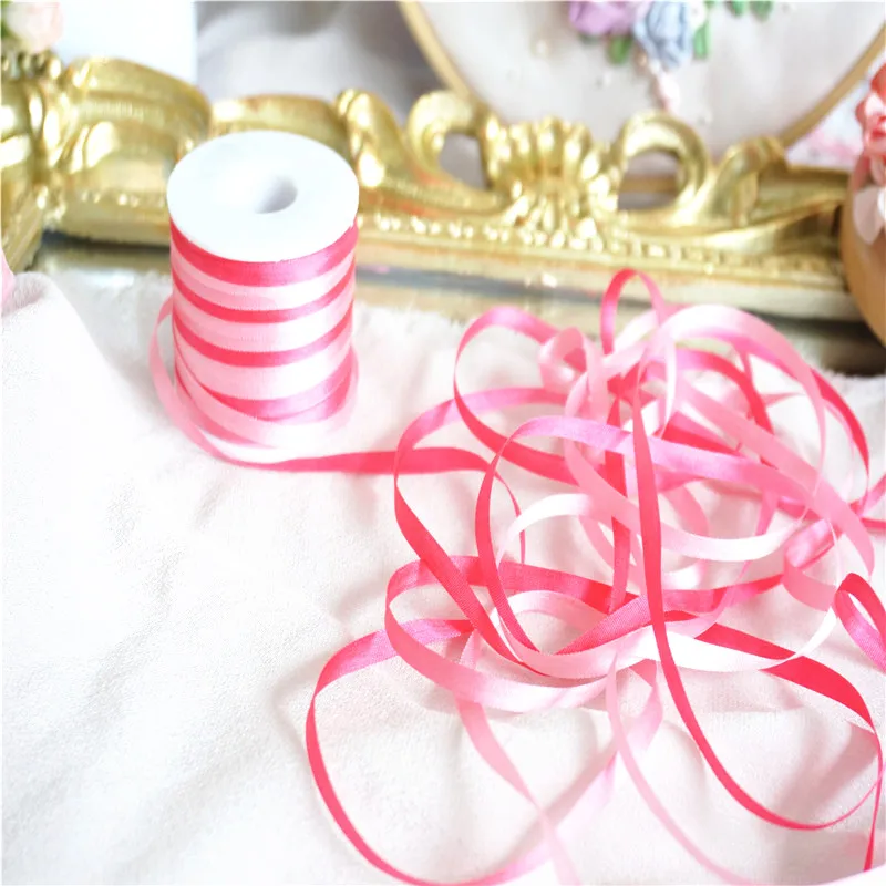 Тонкая шелковая вышитая лента Anya 4 мм х 10 м в рулоне из 100% чистого шелка