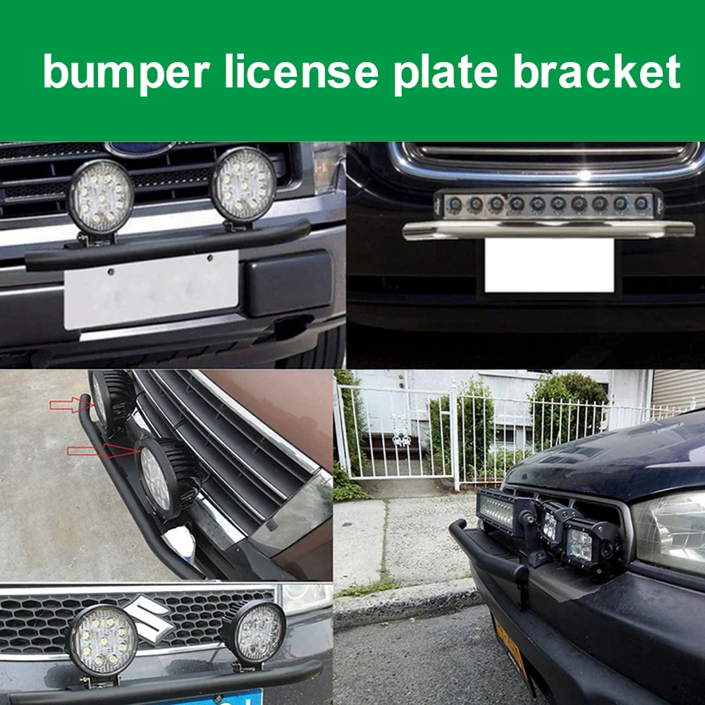 RASTP-Car Bull Bar кронштейн для переднего бампера номерного знака с 126 Вт светодиодный