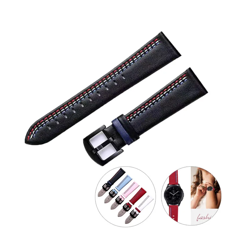 

Genuine Leather Watchband For Amazfit Pace 20mm 22mm Watch Strap Luxury Belt Wristband Watches Bracelet For Huawei Watch Correa