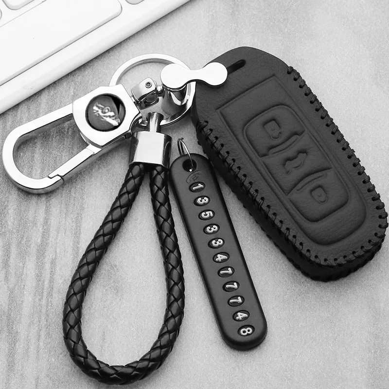 Leather car key case For Geely Atlas SUV Boyue borui Coolray Emgrand NL3 EX7 X7 EC7 GX7 EC715 RV EC718 GT GE SC6 GC9 cover | Автомобили и