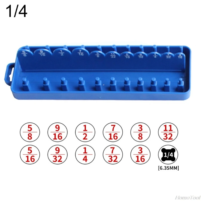 

1/4" 3/8" Socket Sleeve Storage Bracket Holder Garage Collection Tool Metric Durable Plastic Home Tool Tray N18 20 Dropshipping