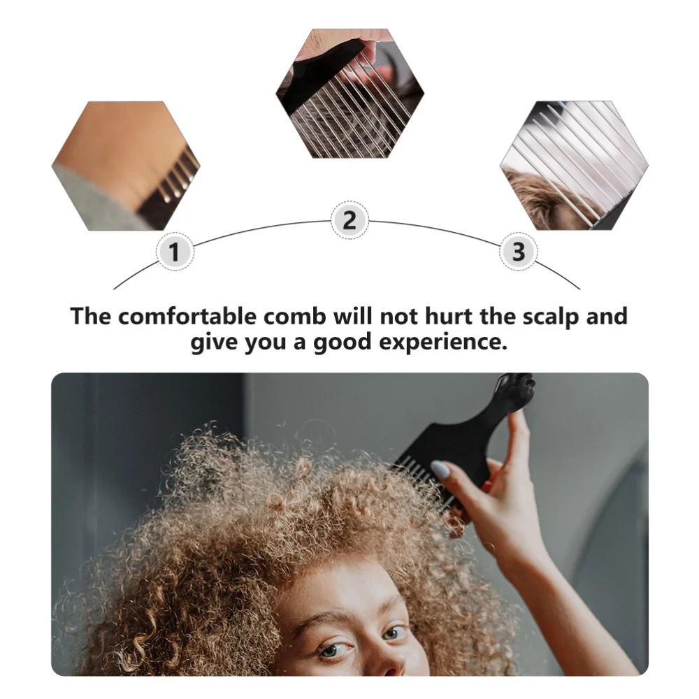 

6Pcs Afro Pick Combs Hair Styling Combs Curly Hair Hairdressing Tools Gift