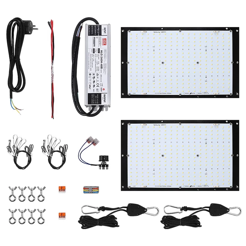 

240W Samsung QB288 V3 quantum led board lm301h 3000k 3500k with deep red 660nm UV IR with two radiator DIY led grow light