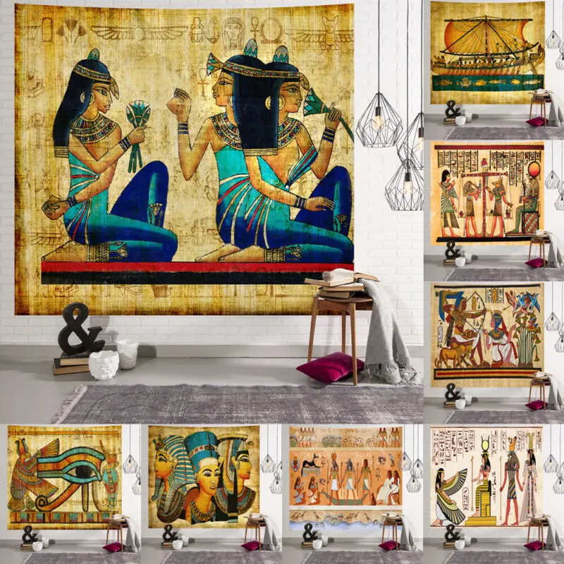 Винтажный Египетский настенный гобелен стиль Искусство Декор для дома|Гобелен| |