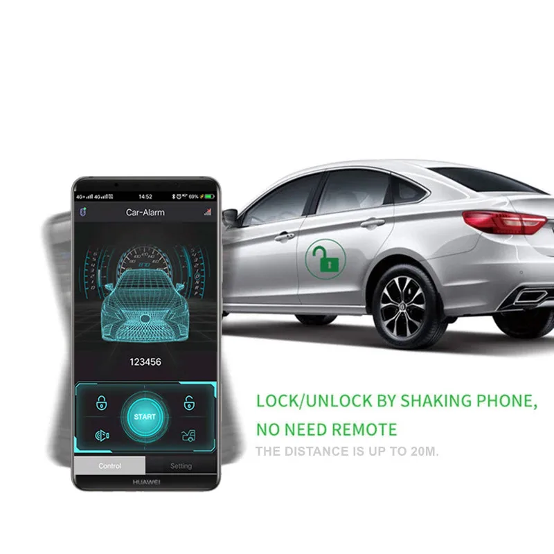 mobile phone app remote control car alarm central locking door lock automation universal keyless entry remotely unlock free global shipping