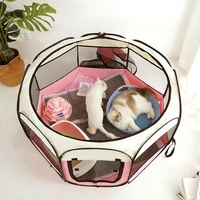 pet dog playpen tent crate room foldable puppy exercise cage octagon fencefoldable indoor puppy cag mesh shade cover nest kennel
