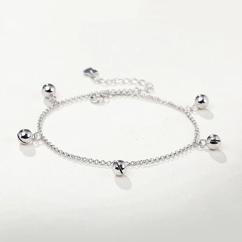 925 пробы серебряный колокольчик браслет дружбы фенечки для Женский