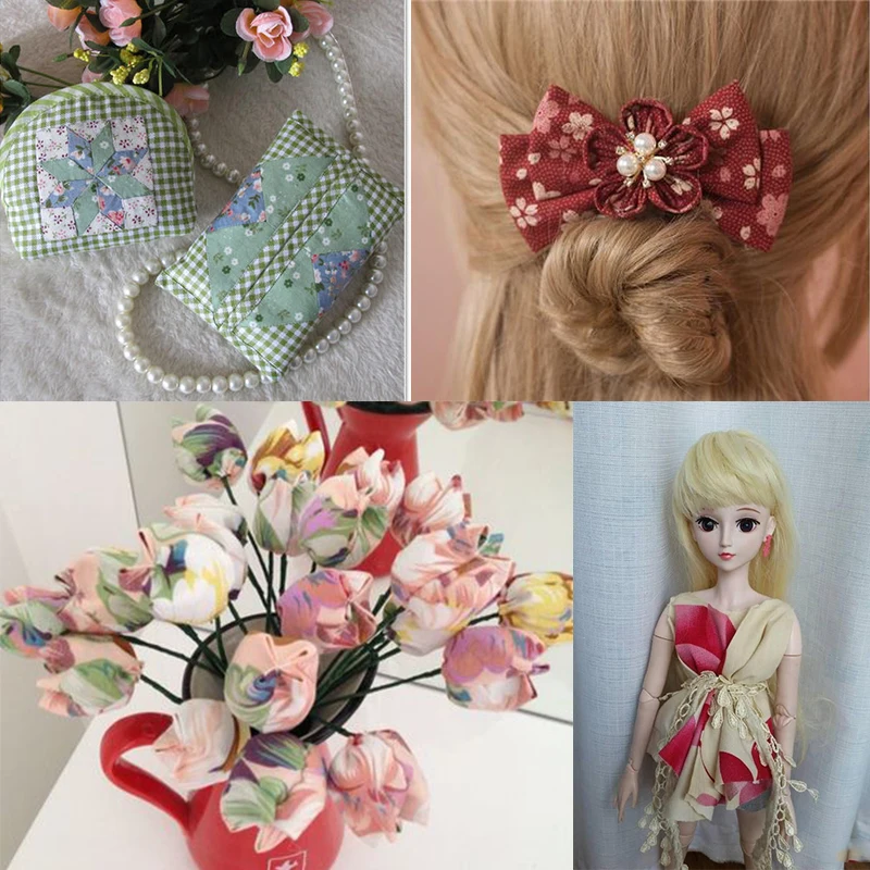 Хлопчатобумажная ткань с цветочным принтом 8 шт./лот 25 х25 см | Дом и сад