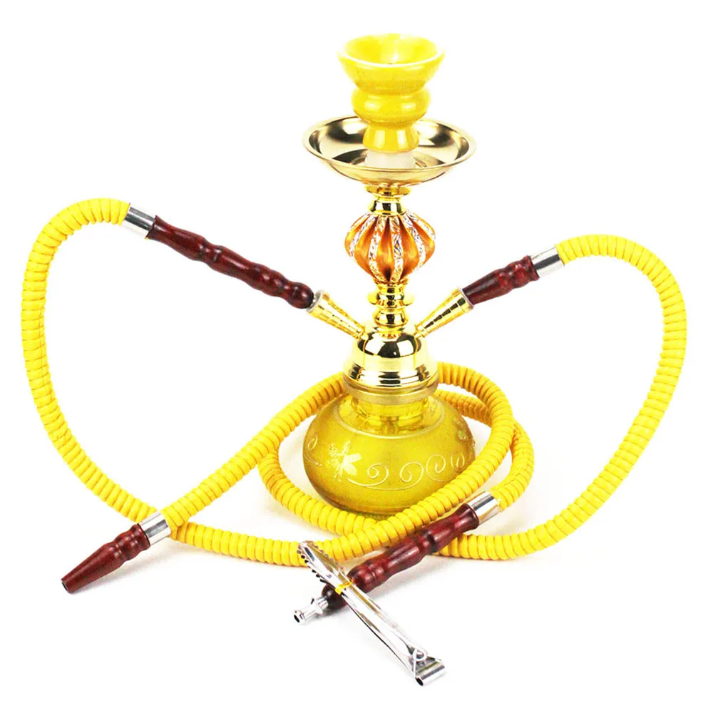 

Conventional Hookah with 2 Hose Glass Base Flask Shisha Nargile Sheesha Narguile Chicha Cachimbas Water Pipe Cheap