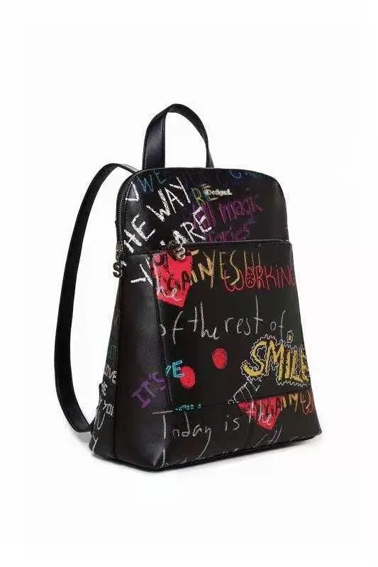 

wholesale Original Spain .laugiseD handbags graffiti style Fashion Backpack Female Backpack Design For Girls Casual Travel Schoo